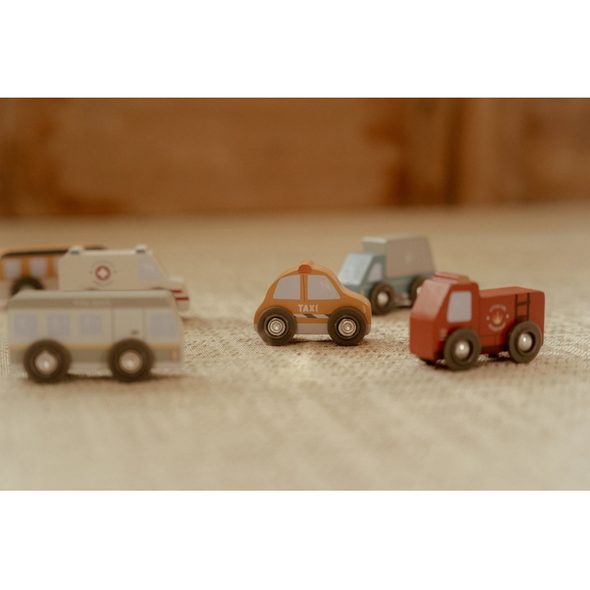 LITTLE DUTCH SADA DŘEVĚNÝCH AUTÍČEK - LITTLE DUTCH - PRO DĚTI