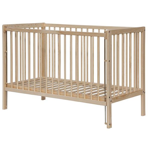 SCARLETT DĚTSKÁ POSTÝLKA SCARLETT DOMINIK - ECO PŘÍRODNÍ (BOROVICE) - STAHOVACÍ BOČNICE - 120 X 60 CM - DŘEVĚNÉ POSTÝLKY - SPINKÁNÍ