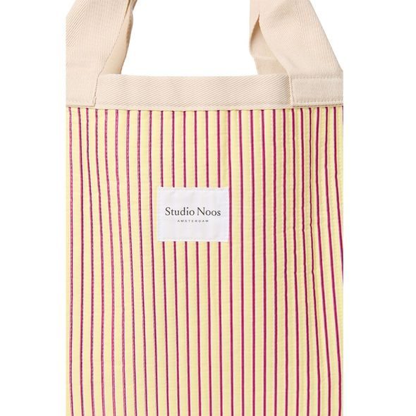 STUDIO NOOS POPLIN BEACH BAG PLÁŽOVÁ TAŠKA BUTTER YELLOW STRIPPED - DOPLŇKY - PRO MAMINKY