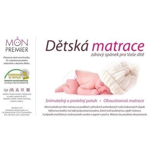 MON PREMIER MATRACE PĚNA/KOKOS VÝŠKA 10CM - MATRACE DO POSTÝLKY - SPINKÁNÍ