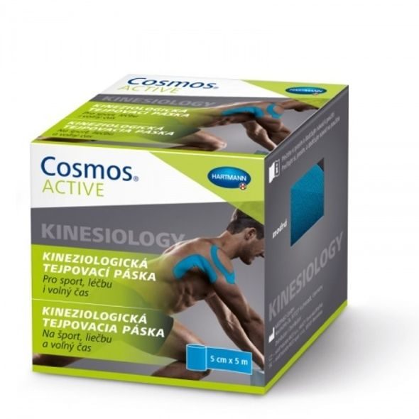 HARTMANN KINEZIOLOGICKÁ TEJPOVACÍ PÁSKA COSMOS ACTIVE MODRÁ 5 CM × 5 M - OBINADLA - KOUPÁNÍ A ZDRAVÍ