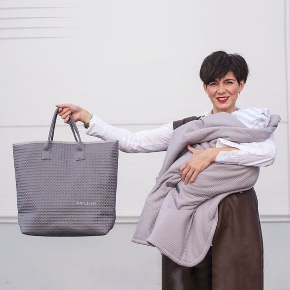 PINKIE DEKA SE STAHOVÁNÍM LABEL GREY - DĚTSKÉ DEKY PRO MIMINKA - SPINKÁNÍ