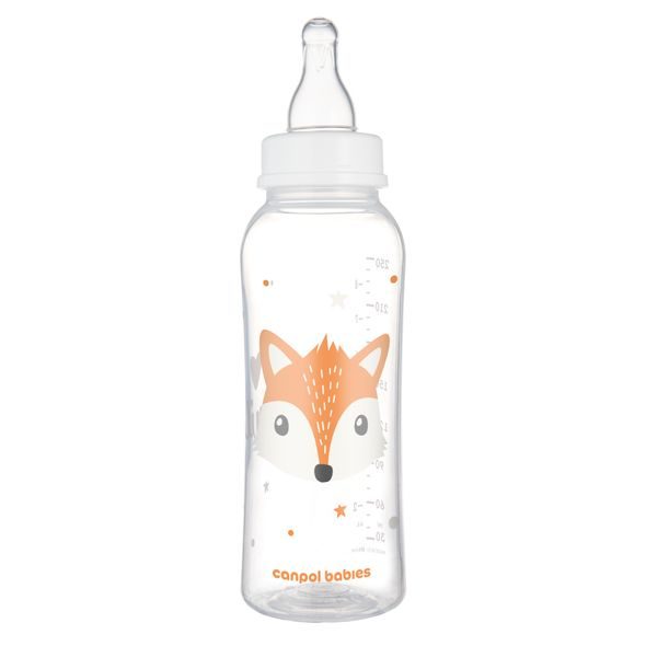 CANPOL BABIES LAHEV ÚZKOHRDLÁ CUTE ANIMALS 250ML LIŠKA - KOJENECKÉ LAHVE - KRMENÍ