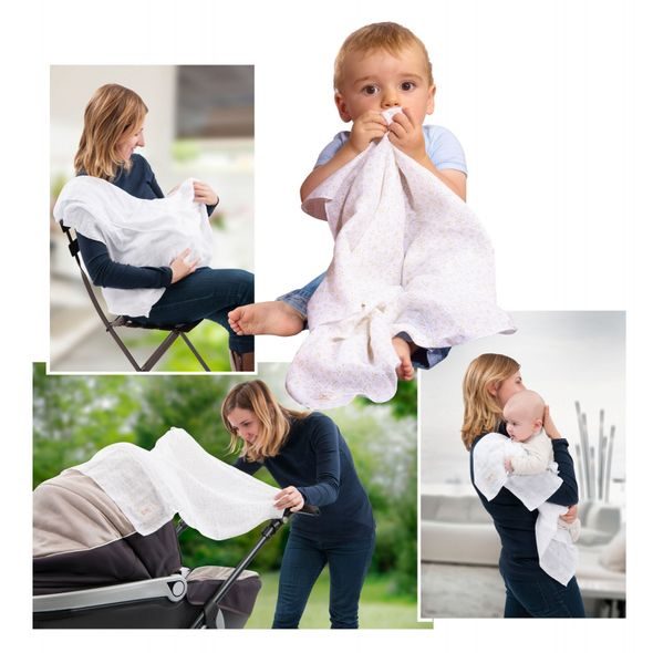 VULLI SET PLENEK ŽIRAFA SOPHIE 4KS, 70X70CM - LÁTKOVÉ PLENY SKLÁDANÉ - PŘEBALOVÁNÍ