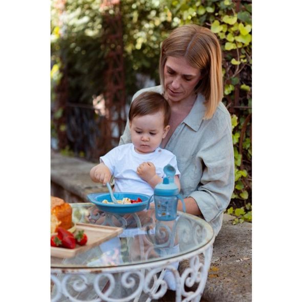 SUAVINEX NEROZLITNÝ HRNÍČEK BEAR 200 ML MODRÝ - DĚTSKÉ HRNEČKY - KRMENÍ