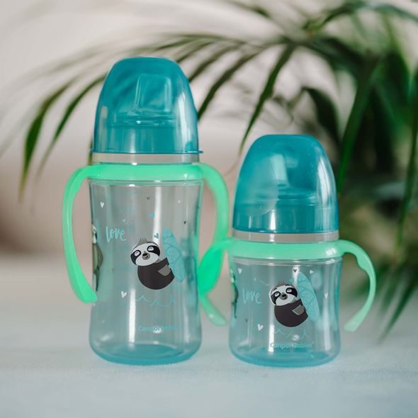 CANPOL BABIES TRÉNINKOVÝ HRNÍČEK SWEET FUN 240 ML MODRÝ - DĚTSKÉ HRNEČKY - KRMENÍ