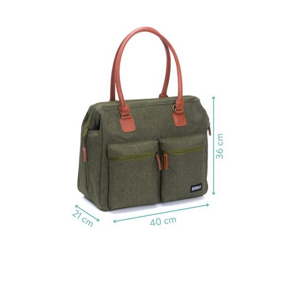 FILLIKID TAŠKA NA PLENY OXFORD DARKGREEN MELANGE - PŘEBALOVACÍ TAŠKY - KOČÁRKY A PŘÍSLUŠENSTVÍ