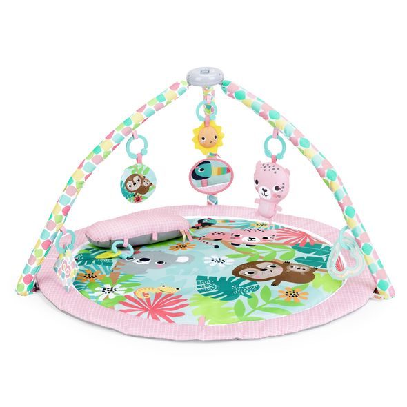 BRIGHT STARTS DEKA NA HRANÍ PRO ROZVOJ MOTORIKY A SMYSLŮ POP 'N WIGGLE ROSY RAINFOREST™, 0M+ - HRACÍ DEKY - PRO DĚTI