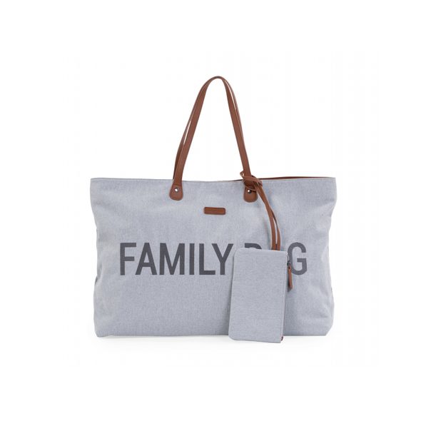 CHILDHOME CESTOVNÍ TAŠKA FAMILY BAG CANVAS GREY - PŘEBALOVACÍ TAŠKY - KOČÁRKY A PŘÍSLUŠENSTVÍ