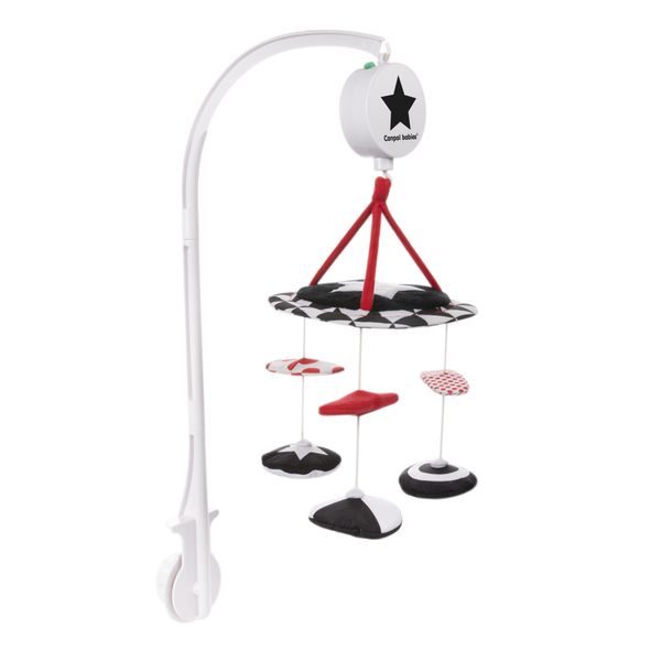 CANPOL BABIES KONTRASTNÍ PLYŠOVÝ KOLOTOČ S MELODIEMI SENSORY - KOLOTOČE NA POSTÝLKU - PRO DĚTI