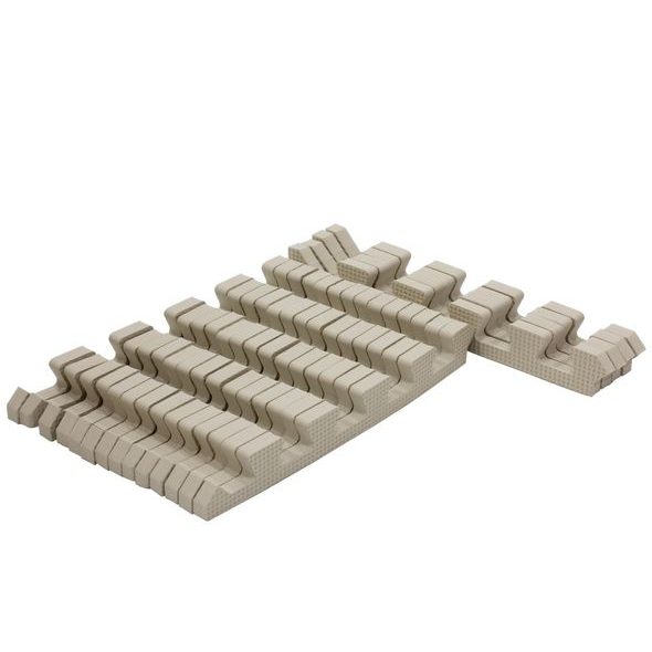 RIALTO BABY SADA BÉŽOVÝCH OKRAJŮ PRO PĚNOVÉ PUZZLE 120X150CM - HRACÍ PODLOŽKY NA ZEM - SPINKÁNÍ