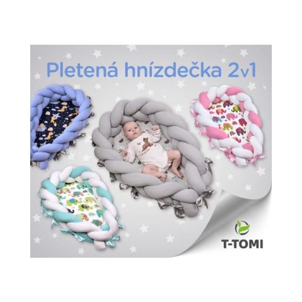 T-TOMI PLETENÉ HNÍZDEČKO 2V1 - HNÍZDEČKA - SPINKÁNÍ