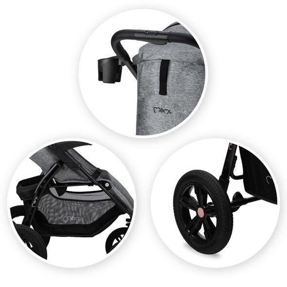 MOMI MIYA ŠEDÝ - SPORTOVNÍ KOČÁRKY - KOČÁRKY A PŘÍSLUŠENSTVÍ