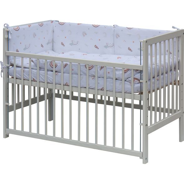 SCARLETT DĚTSKÁ POSTÝLKA S KOMPLETNÍ VÝBAVOU SCARLETT 120 X 60 CM - MONTA - DŘEVĚNÉ POSTÝLKY - SPINKÁNÍ