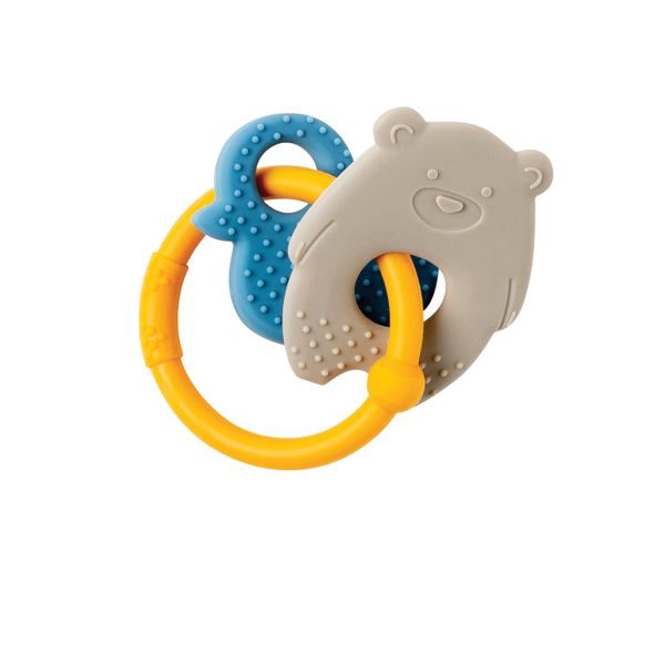 NATTOU KOUSÁTKO SILIKONOVÉ BPA FREE LAPIDOU MEDVÍDEK ŠEDÁ - KOUSÁTKA - PRO DĚTI