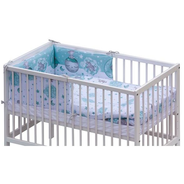 SCARLETT POSTÝLKA 120X60CM S KOMPLETNÍ VÝBAVOU LUCY TYRKYSOVÁ - DŘEVĚNÉ POSTÝLKY - SPINKÁNÍ