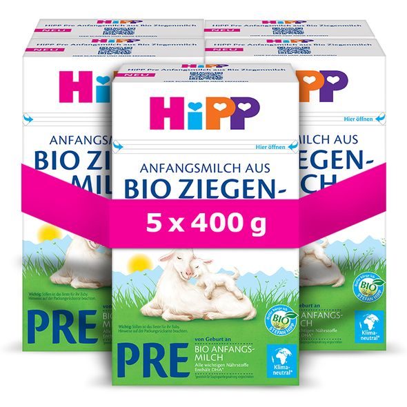 HIPP 5X KOZÍ MLÉKO HIPP 1 BIO OD NAROZENÍ 400G 0M+ - KOJENECKÁ MLÉKA - KRMENÍ