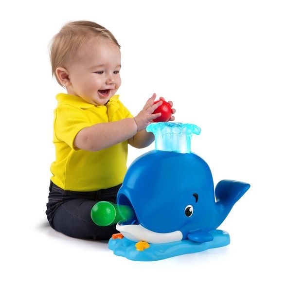 BRIGHT STARTS HRAČKA HUDEBNÍ SVĚTELNÁ VELRYBA POPPER 6M+ - HRAČKY SE ZVUKY - PRO DĚTI