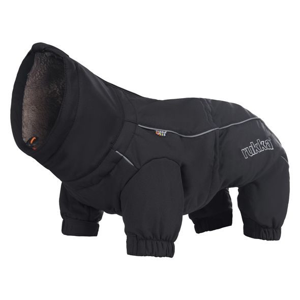 RUKKA THERMAL OVERALL SHORT LEGS ZIMNÍ OBLEČEK KRÁTKONOHÝ ČERNÝ 40 - OBLEČKY DO ZIMY PRO PSY - CHOVATELSKÉ POTŘEBY MALVÍKZOO