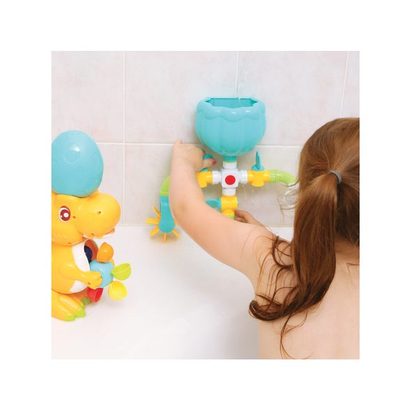 LUDI VODNÍ MLÝNEK S POTRUBÍM DINOSAURUS - HRAČKY DO VANY - PRO DĚTI