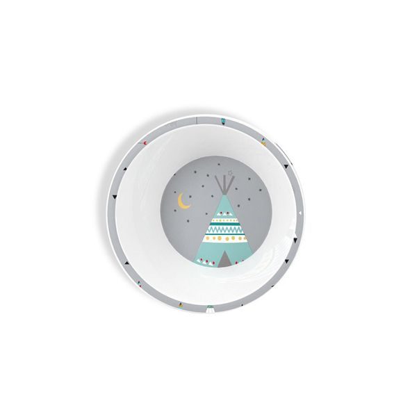 INTERBABY JÍDELNÍ SET INDIÁN +6M - ŠEDÝ - VÝHODNÉ SADY - KRMENÍ