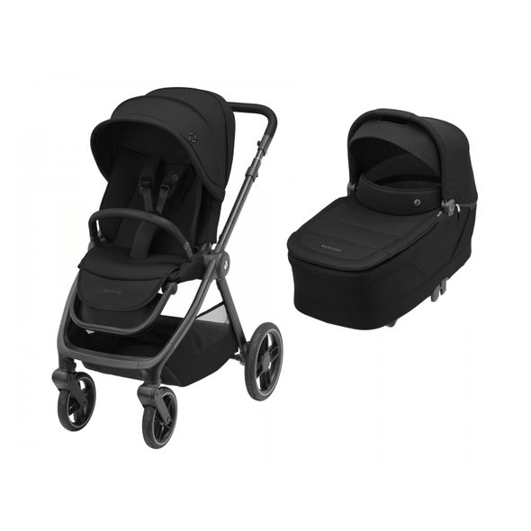 MAXI-COSI OXFORD KOČÁREK ESSENTIAL BLACK + KORBIČKA SENSE TWILLIC BLACK - DVOJKOMBINACE - KOČÁRKY A PŘÍSLUŠENSTVÍ