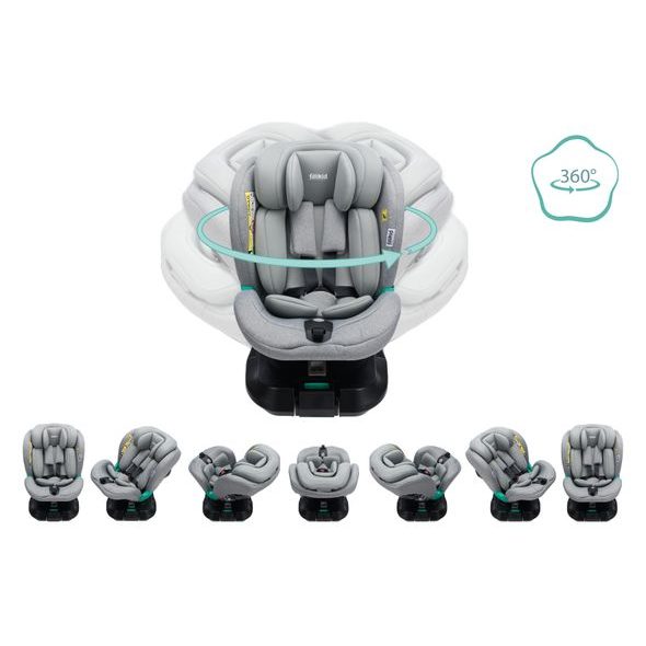 LUCA 360° GREY-GREY - AUTOSEDAČKY 9-25KG - AUTOSEDAČKY A PŘÍSLUŠENSTVÍ