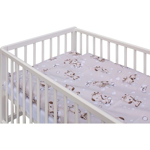 SCARLETT DĚTSKÁ POSTÝLKA S KOMPLETNÍ VÝBAVOU SCARLETT FIKI 120 X 60 CM - BÉŽOVÁ - DŘEVĚNÉ POSTÝLKY - SPINKÁNÍ