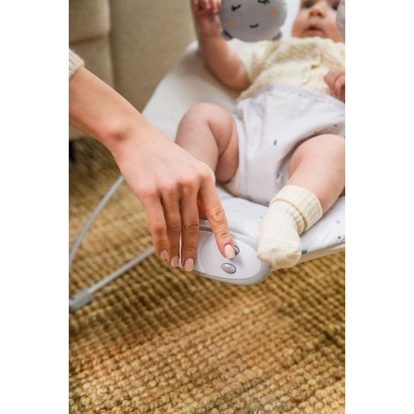 MOMI VIBRAČNÍ LEHÁTKO S MELODIEMI MOMI GLOSSY BÉŽOVÉ - LEHÁTKA A HOUPADLA - SPINKÁNÍ