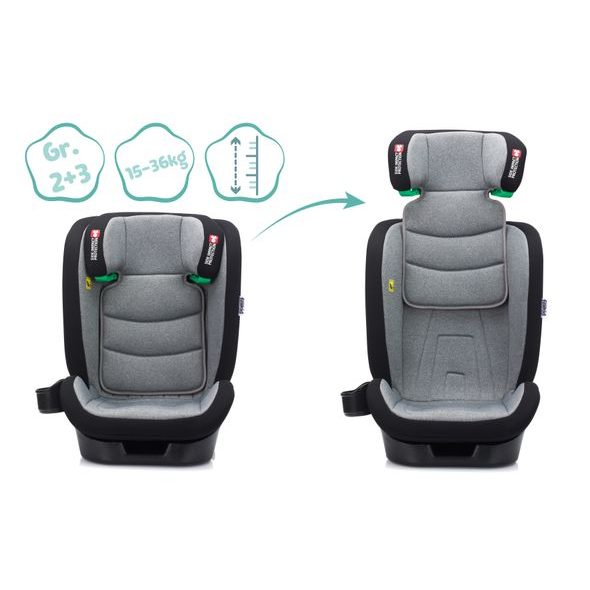 FILLIKID AUTOSEDAČKA ELI PRO ISOFIX I-SIZE 100-150 CM GREY - AUTOSEDAČKY 9-36KG - AUTOSEDAČKY A PŘÍSLUŠENSTVÍ