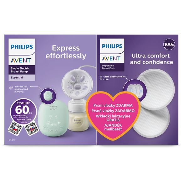 PHILIPS AVENT ODSÁVAČKA MATEŘSKÉHO MLÉKA ELEKTRICKÁ ESSENTIAL SCF323/11+DÁREK - ODSÁVAČKY MATEŘSKÉHO MLÉKA - KRMENÍ