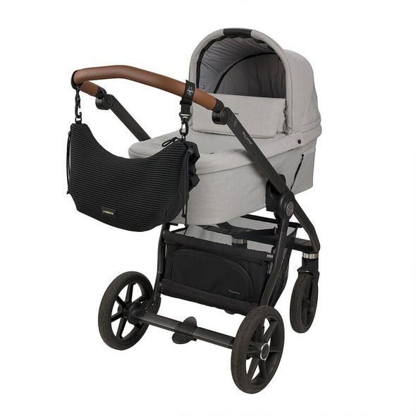 LÄSSIG LUNUA BUM BAG UP NUBBED BLACK - PŘEBALOVACÍ TAŠKY - KOČÁRKY A PŘÍSLUŠENSTVÍ