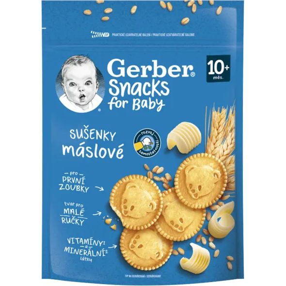 GERBER SNACKS MÁSLOVÉ SUŠENKY 180 G - TYČINKY/SUŠENKY - KRMENÍ