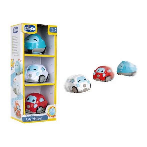 CHICCO MINI AUTÍČKA VINTAGE 3KS, 12M+ - AUTA - PRO DĚTI