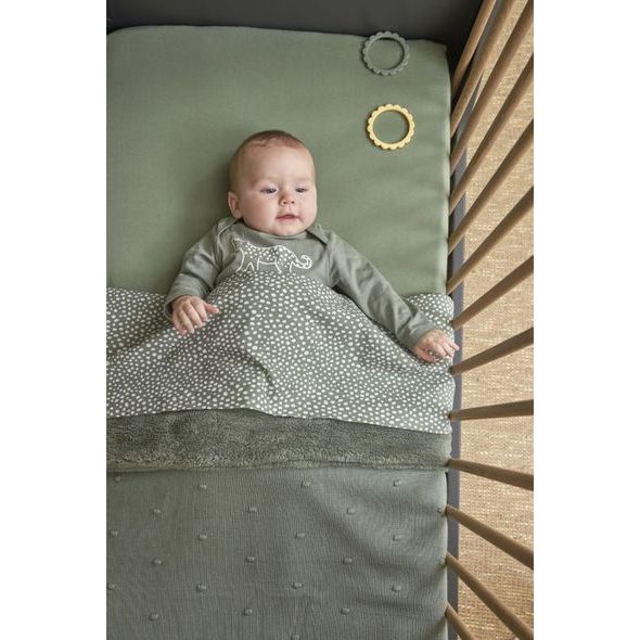 MEYCO DEKA MINI KNOTS FLEECE - FOREST GREEN - DĚTSKÉ DEKY PRO MIMINKA - SPINKÁNÍ