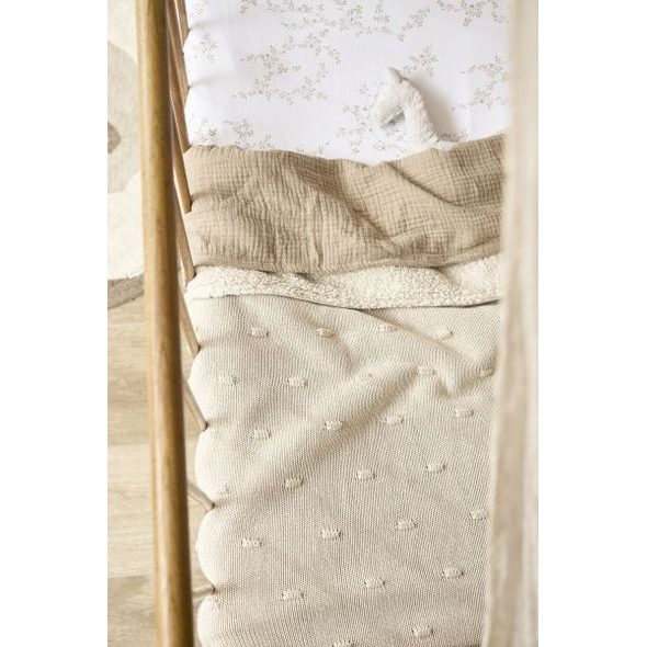 MEYCO DEKA KNOTS TEDDY FLEECE - SOFT SAND - DĚTSKÉ DEKY PRO MIMINKA - SPINKÁNÍ