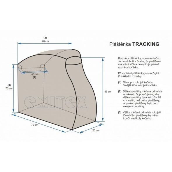EMITEX PLÁŠTĚNKA NA SPORTOVNÍ KOČÁREK S - PLÁŠTĚNKY - KOČÁRKY A PŘÍSLUŠENSTVÍ