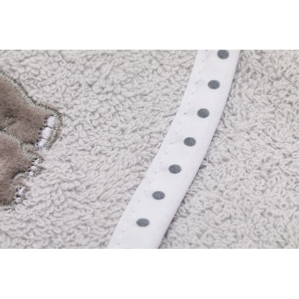 FILLIKID RUČNÍK S KAPUCÍ ELEPHANT GREY 75X75 CM - OSUŠKY A DĚTSKÉ ŽUPANY - KOUPÁNÍ A ZDRAVÍ