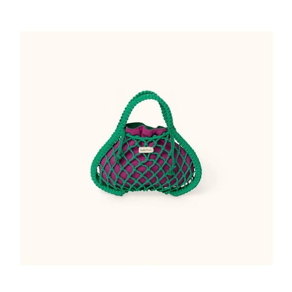 STUDIO NOOS MACRAME MINI HAND BAG SÍŤKA GREEN & TAŠKA PURPLE GREEN - DOPLŇKY - PRO MAMINKY