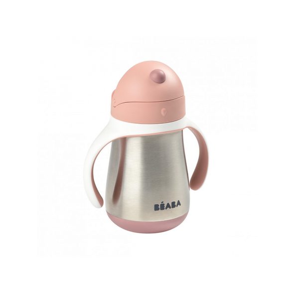 BEABA HRNEK TERMOIZOLAČNÍ S BRČKEM NEREZ 250ML PINK - TERMOOBALY A TERMOSKY - KRMENÍ