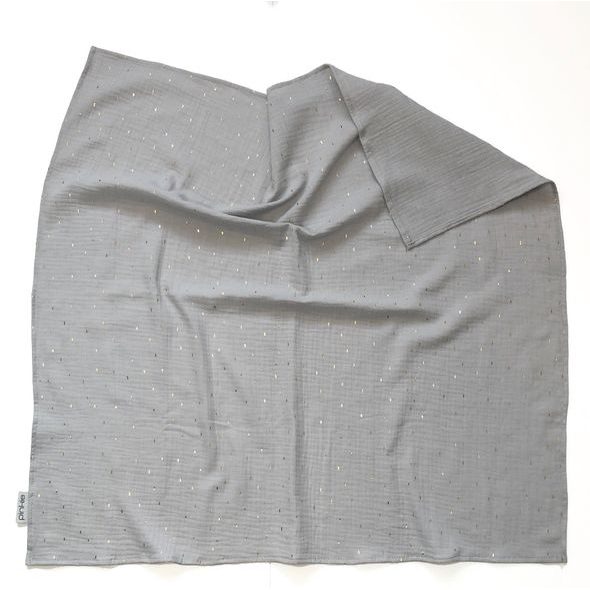PINKIE VELKÁ PLENA PINKIE MUSLIN GREY - LÁTKOVÉ PLENY ALL IN ONE - PŘEBALOVÁNÍ