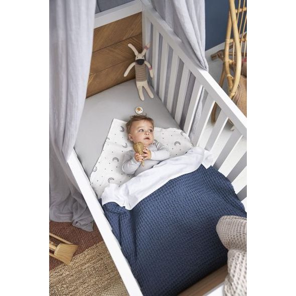 MEYCO DEKA DO POSTÝLKY WAFFLE TEDDY FLEECE - INDIGO - DĚTSKÉ DEKY PRO MIMINKA - SPINKÁNÍ