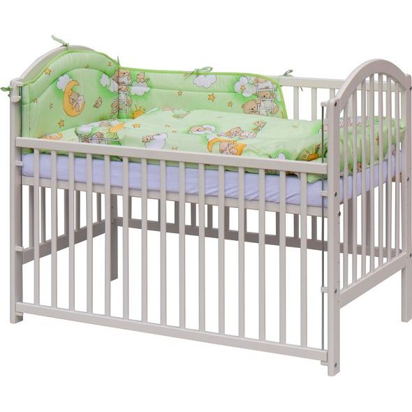 SCARLETT POSTÝLKA 120X60CM S KOMPLETNÍ VÝBAVOU MRÁČEK ZELENÁ - DŘEVĚNÉ POSTÝLKY - SPINKÁNÍ