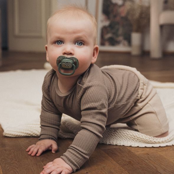 CANPOL BABIES SET SYMETRICKÝCH SILIKONOVÝCH DUDLÍKŮ MOUNTAINS 6-18M 2KS ZELENÝ - ŠIDÍTKA A DOPLŇKY - KRMENÍ