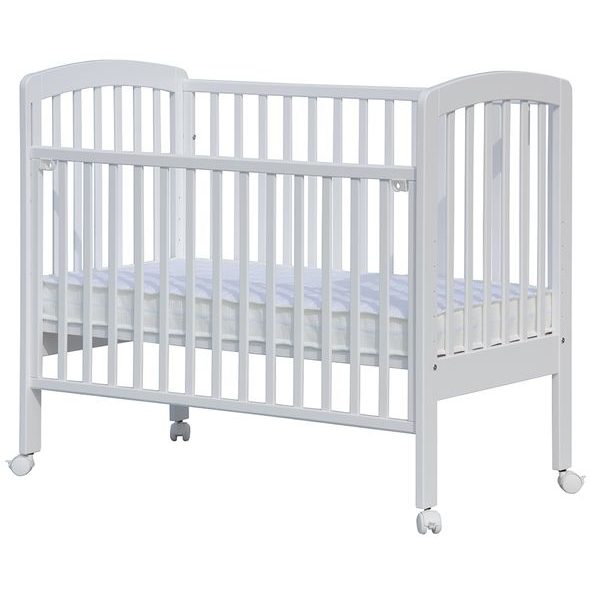 SCARLETT DĚTSKÁ POSTÝLKA SE STAHOVACÍM BOKEM - ADRA (BUK) - BÍLÁ 120 X 60 CM - DŘEVĚNÉ POSTÝLKY - SPINKÁNÍ