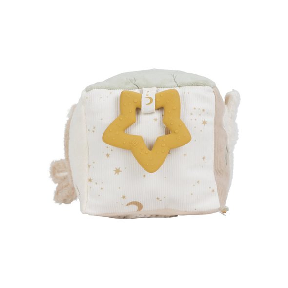 LITTLE DUTCH KOSTKA TEXTILNÍ S AKTIVITAMI NEWBORN NATURALS - FARMA - PRO DĚTI