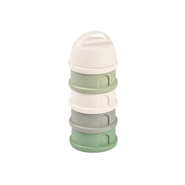 BEABA SADA KELÍMKŮ NA SUŠENÉ MLÉKO / SVAČINU COTTON WHITE / SAGE GREEN - KRABIČKY NA SVAČINU - KRMENÍ