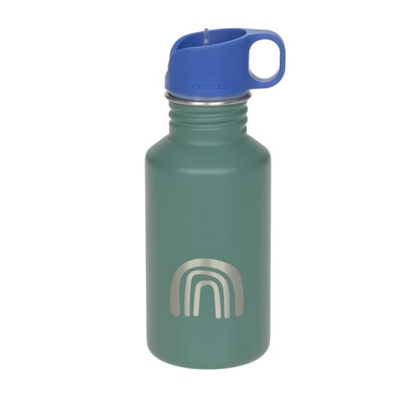 LÄSSIG KIDS BOTTLE STAINLESS STEEL LITTLE GANG RAINBOW GREEN - SPORTOVNÍ LAHVE - KRMENÍ