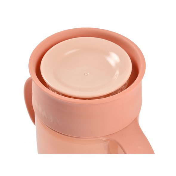 BEABA HRNEK TRÉNOVACÍ 360° PINK 340 ML 12M+ - DĚTSKÉ HRNEČKY - KRMENÍ