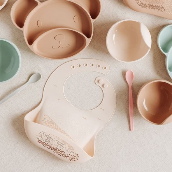 CANPOL BABIES SILIKONOVÝ BRYNDÁK S KAPSOU KRÉMOVÝ - BRYNDÁKY - KRMENÍ